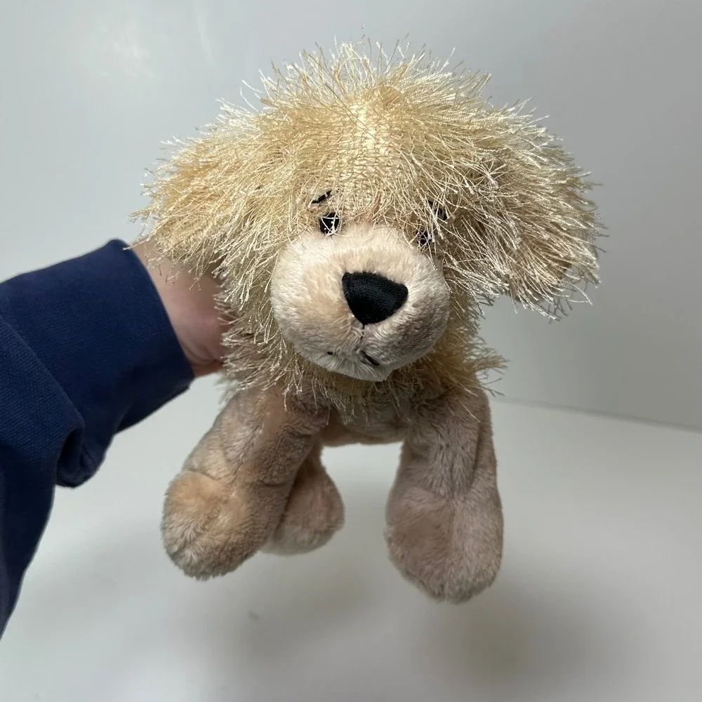 Ganz Webkinz Golden Retriever Plush Stuffed Animal Tan Dog HM010 Tinsel Fur